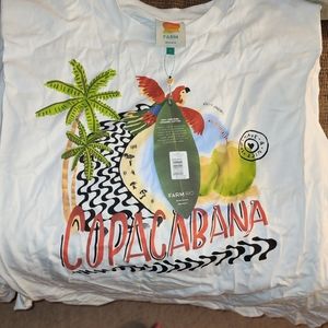 WHITE COPACABANA ORGANIC COTTON T-SHIRT